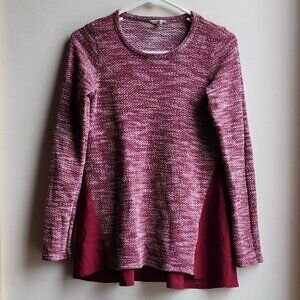 Lucky Brand Red/Cream Textile Knit Flowing Jersey Size Small